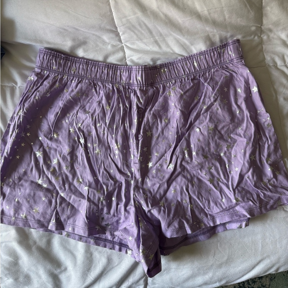 PINK Victoria's Secret Lavender Starry Sleep Shorts